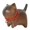 IMIKEYA Sandalwood Cat Ornament Desktop Cat Decor Pen Holder Small Carving Craft Adornment for Home Office Desk Accessories view 1