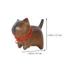 IMIKEYA Sandalwood Cat Ornament Desktop Cat Decor Pen Holder Small Carving Craft Adornment for Home Office Desk Accessories view 4