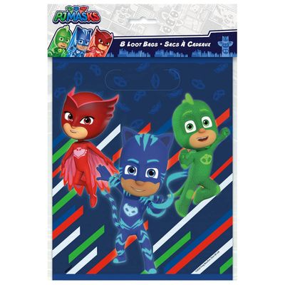 Unique 30382105 PJ Masks Birthday Party Loot Bags - 8 Count