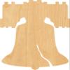 Liberty Bell 2 Laser Cut Out Wood Shape Craft Supply - 4 Inch view 1