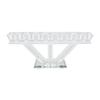Vetrina Menorah, Mirrored Base, Crystal Glass, 9 Candle Branches, for an Elegant Celebration of Hanukkah, Silver, 6x12, Sold Individually in Gift Box view 1