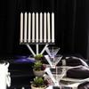 Vetrina Menorah, Mirrored Base, Crystal Glass, 9 Candle Branches, for an Elegant Celebration of Hanukkah, Silver, 6x12, Sold Individually in Gift Box view 2
