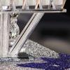 Vetrina Menorah, Mirrored Base, Crystal Glass, 9 Candle Branches, for an Elegant Celebration of Hanukkah, Silver, 6x12, Sold Individually in Gift Box view 3