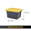 CX BLACK & YELLOW, 12-Gallon Heavy Duty Tough Storage Container & Snap-Tight Lid, (12.51H x 16.3W x 21.8D), Weather-Resistant Design and Stackable Organization Tote [6 Pack] view 3