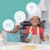 Tovla Jr. Kids Cooking Utensils Set - 4-Piece Kids Kitchen Tools - Safe Baking Set - Food Grade Toddler Chef Supplies - Gender Neutral Silicone Cookware Kit with Spatula Whisk Tongs Rolling Pin view 2