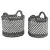 Deco 79 Storage Basket, S/2 12", 11" H, Grey view 2