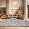 SAFAVIEH Area Rug 8x10 - Tulum Collection - Large - Ivory & Grey, Moroccan Boho Tribal Design, Non-Shedding & Easy to Clean, Ideal for Living Room, Bedroom, Dining Space (TUL636A) view 1