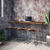Jofran Nature's Edge Solid Wood Modern Rustic Four Piece 72" Counter Height Dining Table Set, Chestnut view 1