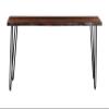 Jofran Nature's Edge Solid Wood Modern Rustic Four Piece 72" Counter Height Dining Table Set, Chestnut view 3