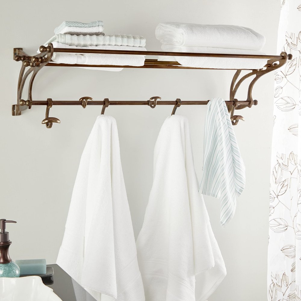 Deco 79 Wall Shelf, 43" L x 18" W x 11" H, Brown