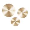 Deco 79 Metal Plate Home Wall Decor Radial Wall Sculpture, Set of 3 Wall Art 23", 18", 15"W, Brown view 1