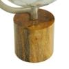 Deco 79 Wood Globe with Brown Base, 8" x 8" x 15", Silver view 2
