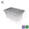BLACK & YELLOW, 27-Gallon Heavy Duty Clear Storage Container & Snap-Tight Lid, (14.3H x 20.6W x 30.6D), Weather-Resistant, Stackable, See-Through Organization Tote [2 Pack] view 2