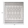 SAFAVIEH Area Rug 8x10 - Tulum Collection - Large - Black & Ivory, Moroccan Boho Tribal Design, Non-Shedding & Easy to Clean, Ideal for Living Room, Bedroom, Dining Space (TUL646Z) view 2