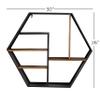 Deco 79 Wood 5 Shelves Wall Shelf, 30" x 7" x 26", Black view 3
