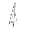 Deco 79 Metal Scroll Display Easel Tall Adjustable Floor Standing Easel with Gold Accents, Display Stand 21" x 27" x 65", Black view 2