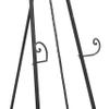 Deco 79 Metal Scroll Display Easel Tall Adjustable Floor Standing Easel with Gold Accents, Display Stand 21" x 27" x 65", Black view 4