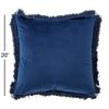 Deco 79 Pillow Decorative Pillow Decorative, 20" L x 20" W x 7" H, Blue view 3