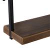 Deco 79 Wood Wall Shelf Minimalistic Floating with Black Metal Frames, Set of 3 8", 9", 10"H, Brown view 4