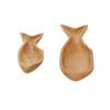 Deco 79 Teak Wood Fish Handmade Tray, Set of 2 24", 16"W, Brown view 3