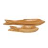Deco 79 Teak Wood Fish Handmade Tray, Set of 2 24", 16"W, Brown view 4
