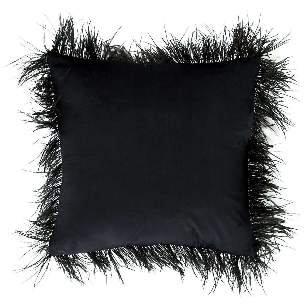 Deco 79 Pillow Decorative Pillow Decorative, 23" L x 23" W x 6" H, Black