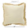 Deco 79 Pillow Decorative Pillow Decorative, 20" L x 20" W x 7" H, Beige view 3
