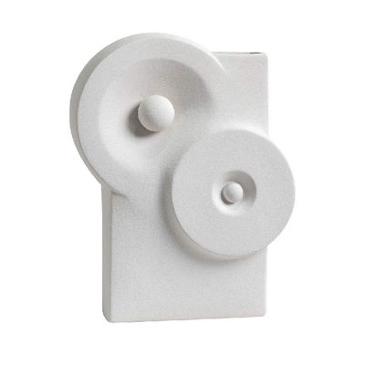 jinyi2016SHOP Flower Vase Vase Modern Creative White Blue Circle Pattern Small Caliber Vase Home Living Room Dining Table Simple Geometric Ceramic Dried Flower Decorative Vase Decorative Vases