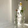 jinyi2016SHOP Flower Vase Ins Wind Transparent Yellow Bubble Vase Flower Arrangement Hydroponic Spherical Glass Small Vase Set Up Wedding Home Decoration Or Office Decoration Decorative Vases view 3