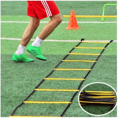 Agility Ladder Multifunction Agile Training Ladder,Fitness Training Set, Fixed Rungs Agility Ladder, for Outdoor Basketball Football Tennis Sports Training(Size:3.4M)