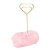 Amogeeli Rose Quartz Place Name Card Holder, Copper Gold Table Number Holder for Wedding Party Office Home, Heart Shaped view 1