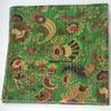 Multicolor Handmade Crown Mukut Print Kantha Quilting Kantha Blanket Bed Cover King Kantha Bedspread Bohemian Bedding Cotton Kantha with 2 Pillow Cover (Green 1, 90X108inch with 2 Pillow Cover) view 1