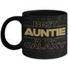 Best Auntie in the Galaxy Mug for Aunt from Niece or Nephew Novelty Mothers Day Christmas Birthday Idea for Aunty Sister Funny Black 11 or 15oz Cer view 1