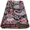 Multicolor Handmade Crown Mukut Print Kantha Quilting Kantha Blanket Bed Cover King Kantha Bedspread Bohemian Bedding Cotton Kantha with 2 Pillow Cover (Multicolor, 108X108inch with 2 Pillow Cover) view 1