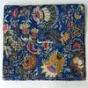 Multicolor Handmade Crown Mukut Print Kantha Quilting Kantha Blanket Bed Cover King Kantha Bedspread Bohemian Bedding Cotton Kantha with 2 Pillow Cover (Blue 1, 108X108inch with 2 Pillow Cover) view 4