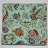 Multicolor Handmade Crown Mukut Print Kantha Quilting Kantha Blanket Bed Cover King Kantha Bedspread Bohemian Bedding Cotton Kantha with 2 Pillow Cover (Turquoise, 108X108inch with 2 Pillow Cover) view 4