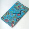 Multicolor Handmade Crown Mukut Print Kantha Quilting Kantha Blanket Bed Cover King Kantha Bedspread Bohemian Bedding Cotton Kantha with 2 Pillow Cover (Turquoise 1, 108X108inch with 2 Pillow Cover) view 3