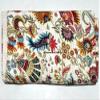 Multicolor Handmade Crown Mukut Print Kantha Quilting Kantha Blanket Bed Cover King Kantha Bedspread Bohemian Bedding Cotton Kantha With 2 pillow Cover (White, 108X108inch With 2 pillow Cover) view 2