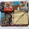 Multicolor Handmade Crown Mukut Print Kantha Quilting Kantha Blanket Bed Cover King Kantha Bedspread Bohemian Bedding Cotton Kantha with 2 Pillow Cover (Multi Patch, 108X108inch with 2 Pillow Cover) view 2