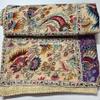 Handmade Crown Mukut Print Kantha Quilting Kantha Blanket Bed Cover King Kantha Bedspread Bohemian Bedding Cotton Kantha With 2 pillow Cover (Multi Patch Less, 108X108inch With 2 pillow Cover) view 2