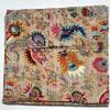 Multicolor Handmade Crown Mukut Print Kantha Quilting Kantha Blanket Bed Cover King Kantha Bedspread Bohemian Bedding Cotton Kantha with 2 Pillow Cover (Beige, 108X108inch with 2 Pillow Cover) view 4