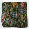 Multicolor Handmade Crown Mukut Print Kantha Quilting Kantha Blanket Bed Cover King Kantha Bedspread Bohemian Bedding Cotton Kantha with 2 Pillow Cover (Green, 108X108inch with 2 Pillow Cover) view 2