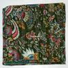 Multicolor Handmade Crown Mukut Print Kantha Quilting Kantha Blanket Bed Cover King Kantha Bedspread Bohemian Bedding Cotton Kantha with 2 Pillow Cover (Green, 108X108inch with 2 Pillow Cover) view 4