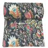 Multicolor Handmade Crown Mukut Print Kantha Quilting Kantha Blanket Bed Cover King Kantha Bedspread Bohemian Bedding Cotton Kantha with 2 Pillow Cover (Black, 108X108inch with 2 Pillow Cover) view 2