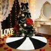 Sofevaim Black and White Tree Skirt, 36'' Lollipop Halloween Christmas Decoration Tree Ornaments, Valentine's Day Tree Mat for New Year Spring Easter Holiday Party Decor view 2