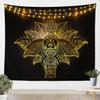 Feelyou Gold Elephant Wall Hanging Boho Mandala Tapestry Bohemian Exotic Style Wall Blanket for Boys Girls Kids Black Golden Tribal Ethnic Elephant Art for Bedroom Living Room Decor Large 59x82 view 1