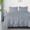 100% Organic Cotton Edge Ruffle Duvet Cover Set with Zipper Closure and Corner Ties, Cal-King/King Size Silver Solid, 600 TC Ultra Soft Luxury 1 Duvet Cover with 4 Pillow Protector (5 PC) view 2