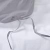 100% Organic Cotton Edge Ruffle Duvet Cover Set with Zipper Closure and Corner Ties, Cal-King/King Size Silver Solid, 600 TC Ultra Soft Luxury 1 Duvet Cover with 4 Pillow Protector (5 PC) view 4