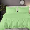 100% Organic Cotton Edge Ruffle Duvet Cover Set with Zipper Closure and Corner Ties, Twin/Twin XL Size Sage Green Solid, 600 TC Ultra Soft Luxury 1 Duvet Cover with 4 Pillow Protector (5 PC) view 1