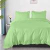 100% Organic Cotton Edge Ruffle Duvet Cover Set with Zipper Closure and Corner Ties, Twin/Twin XL Size Sage Green Solid, 600 TC Ultra Soft Luxury 1 Duvet Cover with 4 Pillow Protector (5 PC) view 2